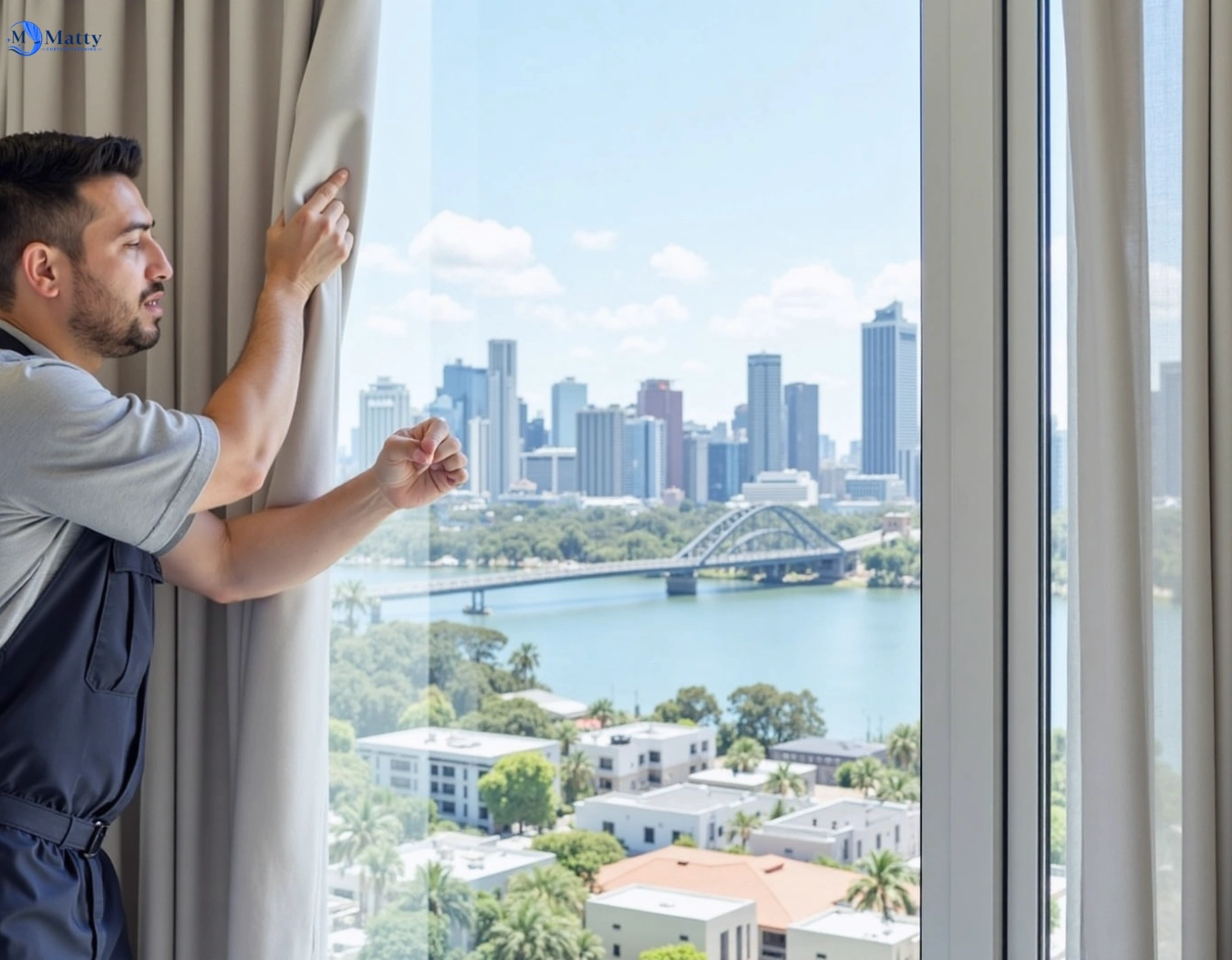 Professional curtain steam cleaning service edgecliff-nsw QLD by Matty Curtain Cleaning