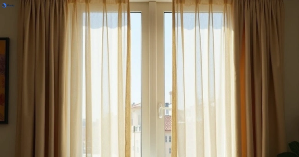 Dusty and dull curtains in edgecliff-nsw before steam cleaning